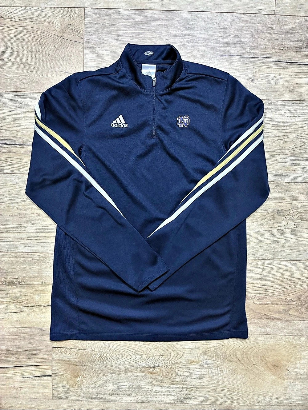 Adidas Notre Dame Fighting Irish ClimaCool Quarter Zip M 2008 Y2K